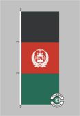 Afghanistan Hochformat Flagge / Fahne für höhere Windlasten