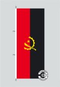 Angola Hochformat Flagge
