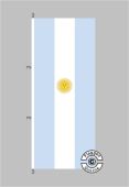 Argentinien Hochformat Flagge