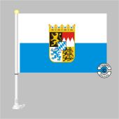 Bayern mit Wappen Autoflagge