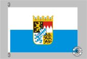 Bayern mit Wappen Flagge
