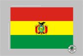Bolivien mit Wappen Tischflagge
