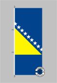 Bosnien und Herzegowina Hochformat Flagge / Fahne für höhere Windlasten