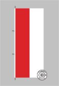 Brandenburg Flagge / Fahne für höhere Windlasten