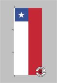 Chile Hochformat Flagge / Fahne für höhere Windlasten