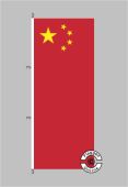 China Hochformat Flagge / Fahne für höhere Windlasten