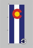 Colorado Flagge Hochformat 