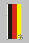 Deutschland Hochformat Flagge / Fahne für höhere Windlasten