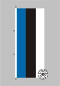 Estland Hochformat Flagge / Fahne für höhere Windlasten