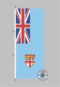 Fidschi Fidji Hochformat Flagge / Fahne für höhere Windlasten