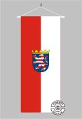 Hessen mit Wappen Banner Flagge