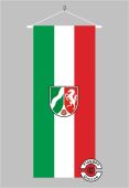 Nordrhein-Westfalen mit Wappen moderne Fassung Banner Flagge