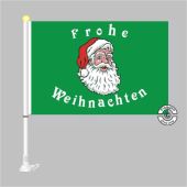 Frohe Weihnachten grün Autoflagge