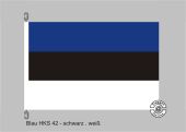 Blau-Schwarz-Weiß Streifenflagge 