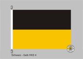 Schwarz-Gelb Streifenflagge