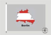 Berlin Kontur grau Flagge
