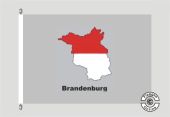 Brandenburg Kontur grau Flagge