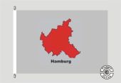 Hamburg Kontur grau Flagge