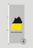 Baden-Württemberg Kontur grau Hochformat Flagge