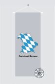 Bayern Freistaat Bayern Kontur grau Banner Flagge
