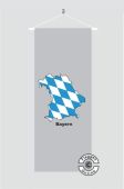Bayern Kontur grau Banner Flagge