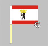 Berlin Bär mit Krone Stockflagge
