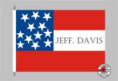 Jeff. Davis Stars und Bars Flagge