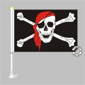Pirat mit Kopftuch Autoflagge