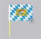 Bayern Raute mit Löwenwappen Stockflagge