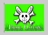 Frohe Ostern "Jolly Roger green"  Flagge
