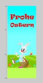 Frohe Ostern "Hase" Hochformat Flagge