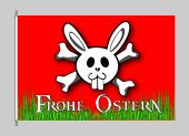 Frohe Ostern "Jolly Roger red" Flagge