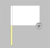 Weiße Stockflagge (günstige Importvariante) 45 x 30 cm