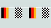 Deutschland Zielflagge Flaggenkette