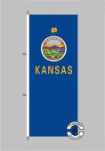 Kansas Flagge Hochformat 