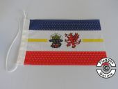 Mecklenburg-Vorpommern mit Wappen Flagge / Fahne für höhere Windlasten