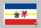 Mecklenburg-Vorpommern mit Wappen Bootsflagge