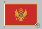 Montenegro Flagge / Fahne für höhere Windlasten