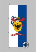 Familienwappen 2 Adler Hochformat Flagge