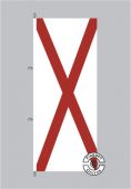 Alabama Flagge Hochformat 