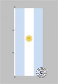 Argentinien Hochformat Flagge