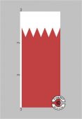 Bahrain Hochformat Flagge