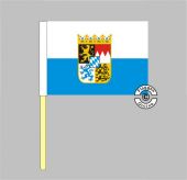 Bayern mit Wappen Stockflagge