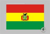 Bolivien mit Wappen Tischflagge