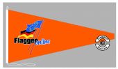 Bootsstander Wimpel 50x25 cm im Individualdruck ab 5 Stück zum Einzelpreis von
