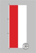 Brandenburg ohne Wappen Hochformat Flagge
