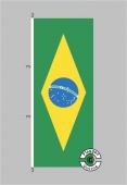 Brasilien Hochformat Flagge / Fahne für höhere Windlasten