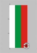 Bulgarien Hochformat Flagge / Fahne für höhere Windlasten