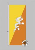 Bhutan Hochformat Flagge