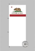 Kalifornien California Flagge Hochformat 